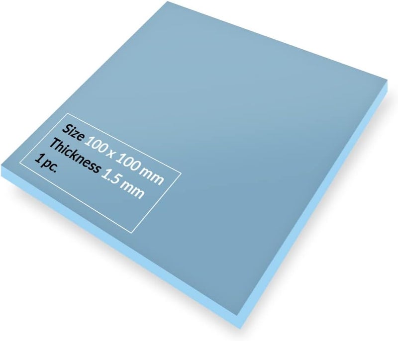 Arctic TP-3: Premium Performance Thermal Pad, 100 x 100 x 1.5 mm (Stackable to 2.0 mm Without Performance Loss), 1 Piece - High Performance, Particularly Soft, Ideal Gap Filler, Bridging Gaps - Image 1